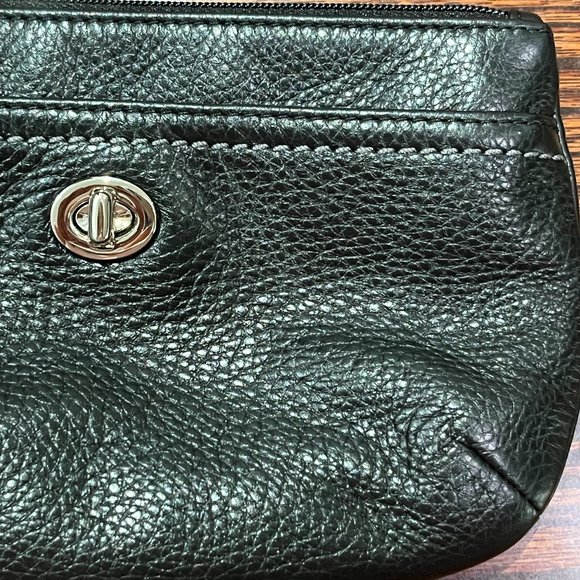 COACH Black Wristlet Zip Closure - Picture 3 of 6